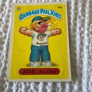 84a Vintage Garbage Pail Kids Card JOE BLOW 1986